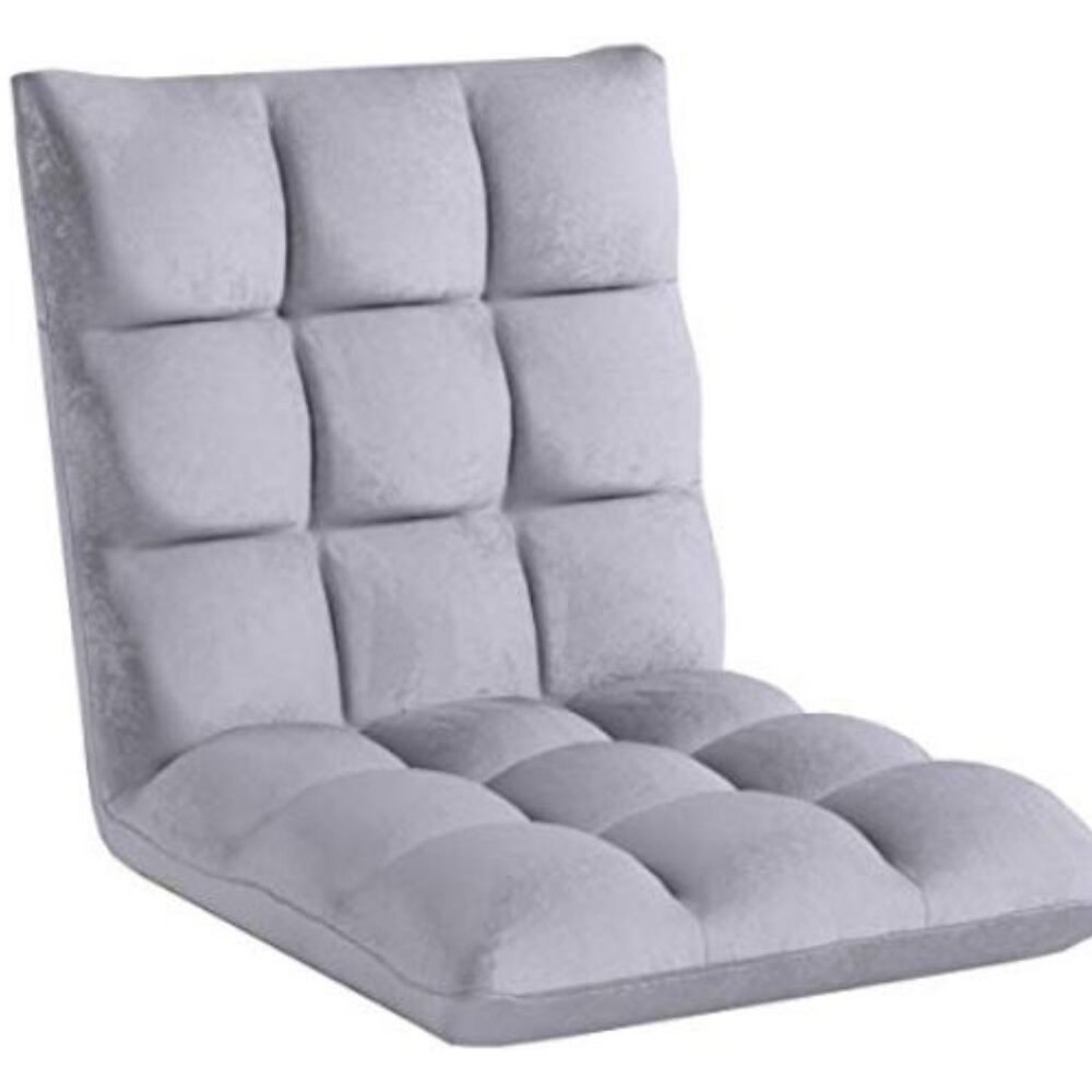 Chic Home Adjustable Microfiber Reclining Floor Chair- Stylish Comfort & Support